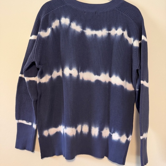 Johnny Was Tie Dye Pullover Cotton Sweater Indigo L - Picture 3 of 4